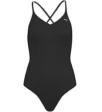 Puma Badedragt - Crossback  V-neck Padded - Sort Puma Badedragt - Crossback  V-neck Padded - Sort