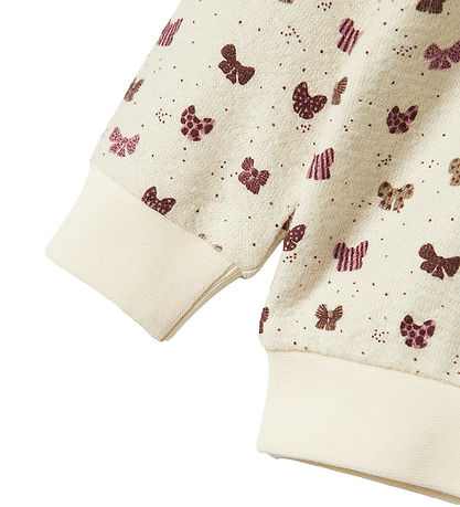 Name It Bluse - NbfRibow - Summer Sand m. Sløjfer Name It Bluse - NbfRibow - Summer Sand m. Sløjfer