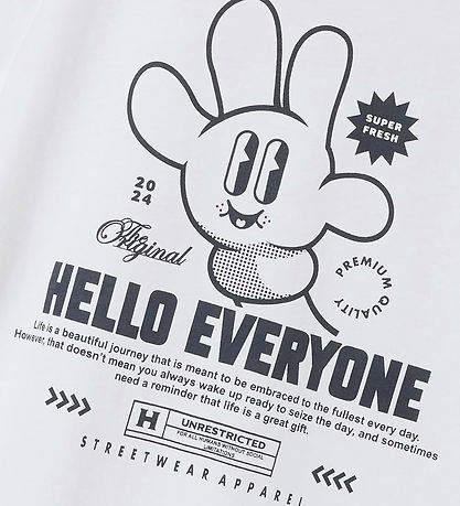 Name It T-Shirt - NkmOvan - Bright White m. Print