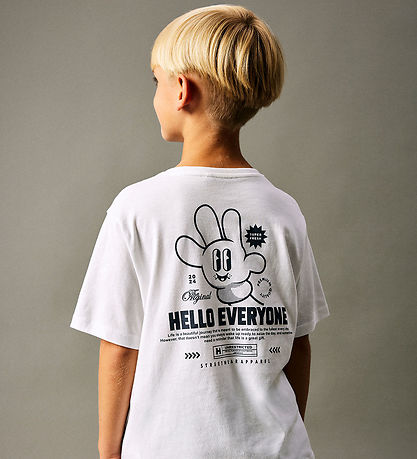 Name It T-Shirt - NkmOvan - Bright White m. Print