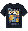 Name It T-shirt - Minnions - NkmOby - Dark Saphire m. Print