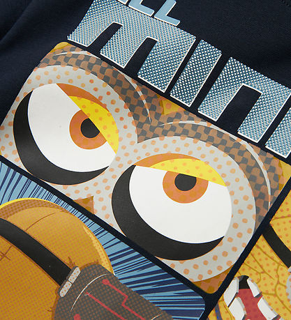 Name It T-shirt - Minnions - NkmOby - Dark Saphire m. Print