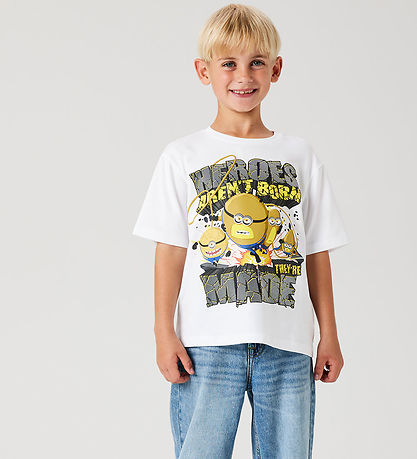 Name It T-shirt - Minnions - NkmOby - Bright White m. Print Name It T-shirt - Minnions - NkmOby - Bright White m. Print