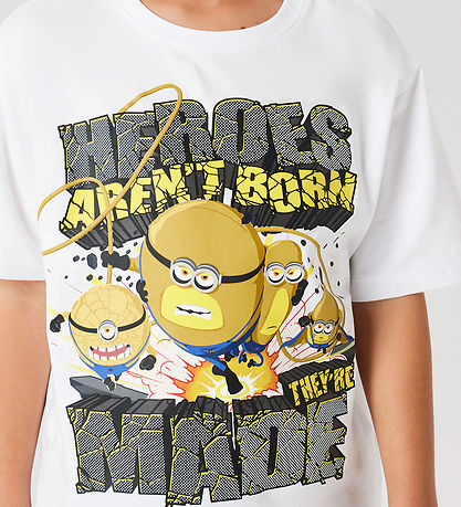 Name It T-shirt - Minnions - NkmOby - Bright White m. Print