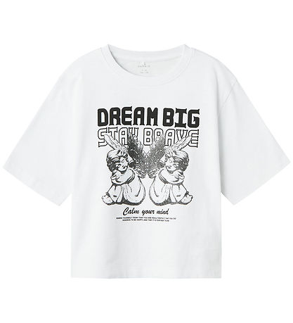 Name It T-shirt - NkfRusa - Bright White m. Print Name It T-shirt - NkfRusa - Bright White m. Print