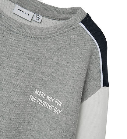 Name It Blouse - NkmRicce - Grey Melange