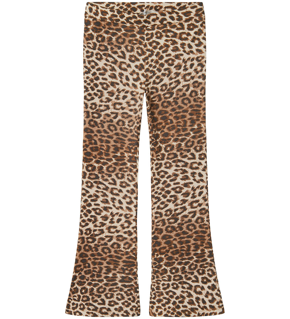 Name It Hosen - BootCut - Turteltaube m. Leopardprint - Name It - 12 Jahre (152) - Hosen - Baumwolle