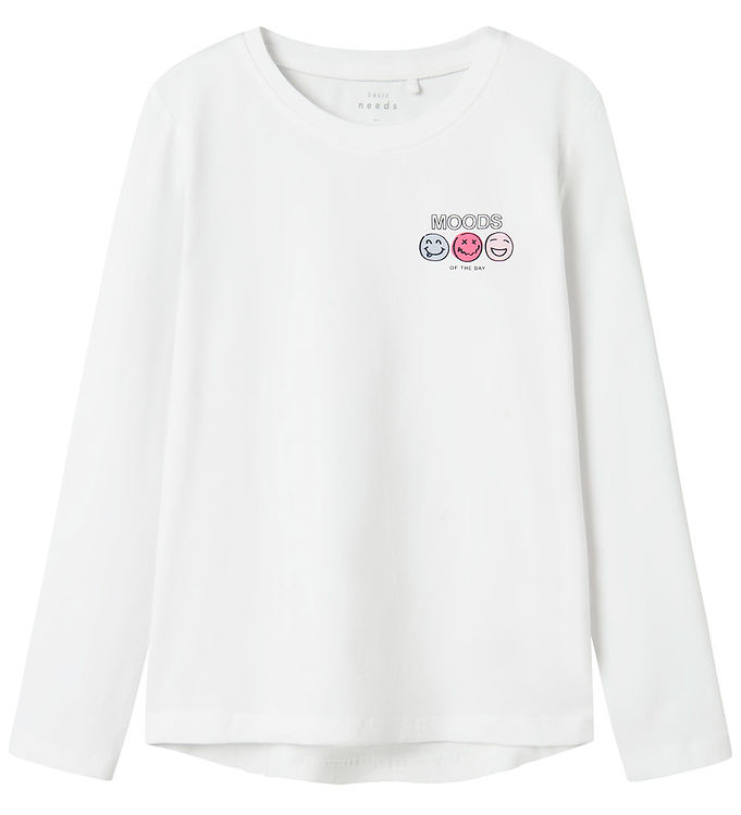 Name It Bluse - Moods - NkfVix - Bright White m. Print