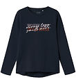 Name It Bluse - Smile More - NkfVix - Dark Sapphire m. Print