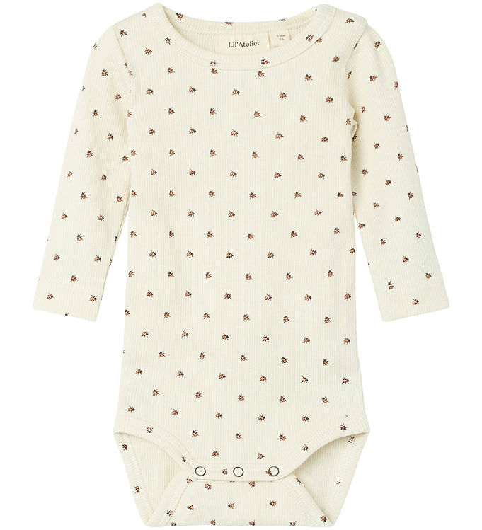 LIL ATELIER Langærmet Rib Body Lago Kim Turtledove Ladybug