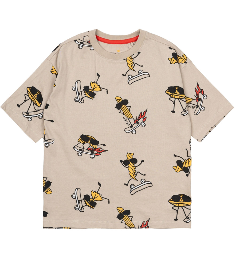 The New T-Shirt - TnNarfalle - Federgrau AOP - The New - 13-14 Jahre (158-164) - T-Shirts