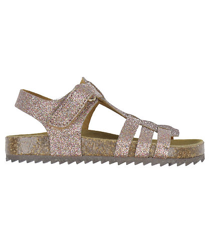 Pom Pom Sandaler - Velcro Braid - Multi Glitter Pom Pom Sandaler - Velcro Braid - Multi Glitter