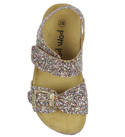 Pom Pom Sandaler - Velcro - Multi Sprinkel
