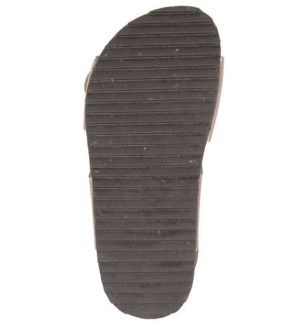Pom Pom Sandals - Velcro - Metal Rose