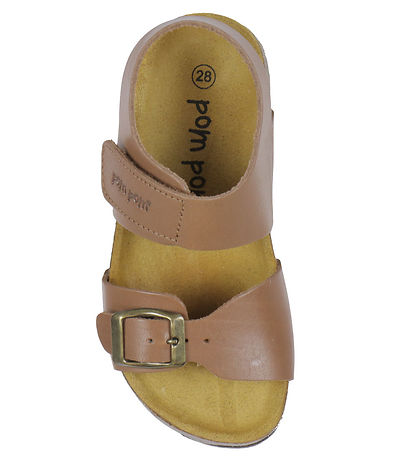 Pom Pom Sandaler - Velcro - Camel Pom Pom Sandaler - Velcro - Camel