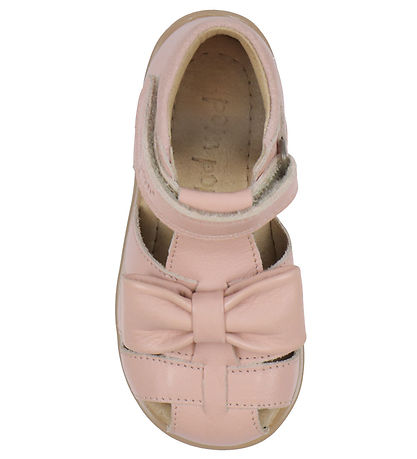 Pom Pom Sandaler - Bow Velcro - Old Rose