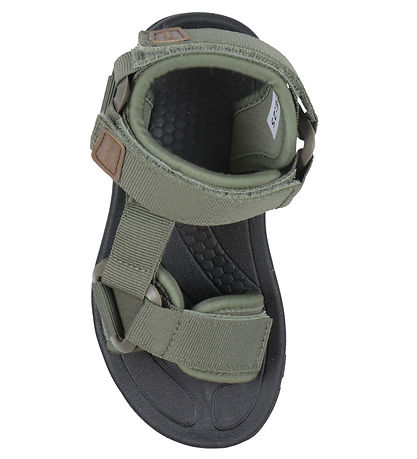 Pom Pom Sandaler - Trecking Velcro - Hunter Green