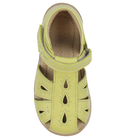 Pom Pom Sandals - Starters Drops Velcro - Light Lemon