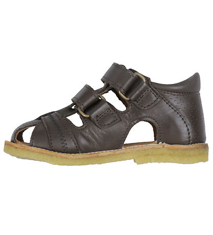 Pom Pom Sandaler - Classic Rub Sole Closed Two Velcro - Brown Pom Pom Sandaler - Classic Rub Sole Closed Two Velcro - Brown