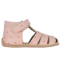 Pom Pom Sandaler - Starters Scallop Velcro - Old Rose Dot Pom Pom Sandaler - Starters Scallop Velcro - Old Rose Dot