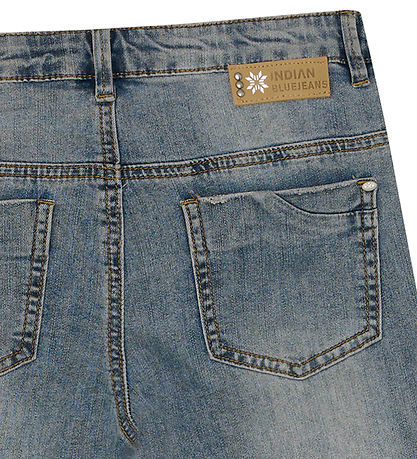 Indian Blue Jeans Jeans - Wide Fit - Damaged Light Denim