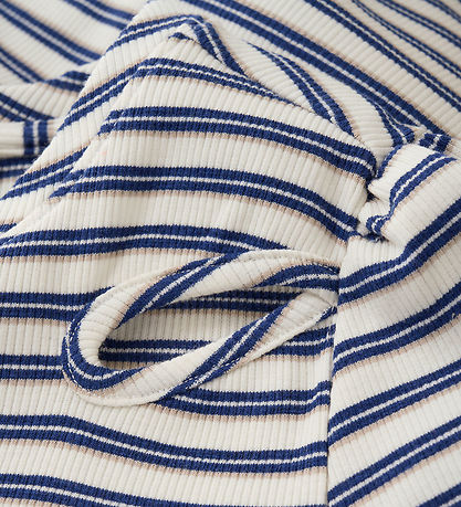 Indian Blue Jeans Bluse - Rib - Blueprint m. Striber Indian Blue Jeans Bluse - Rib - Blueprint m. Striber