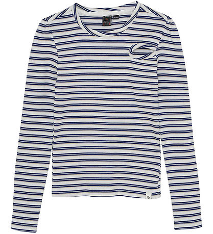 Indian Blue Jeans Bluse - Rib - Blueprint m. Striber Indian Blue Jeans Bluse - Rib - Blueprint m. Striber