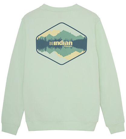 Indian Blue Jeans Sweatshirt - Fade Mint m. Print Indian Blue Jeans Sweatshirt - Fade Mint m. Print