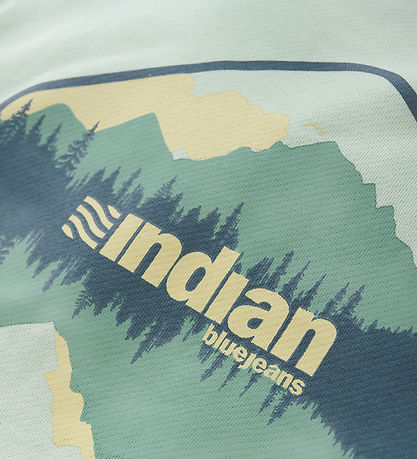 Indian Blue Jeans Sweatshirt - Fade Mint m. Print Indian Blue Jeans Sweatshirt - Fade Mint m. Print