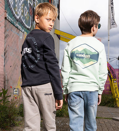 Indian Blue Jeans Sweatshirt - Fade Mint m. Print