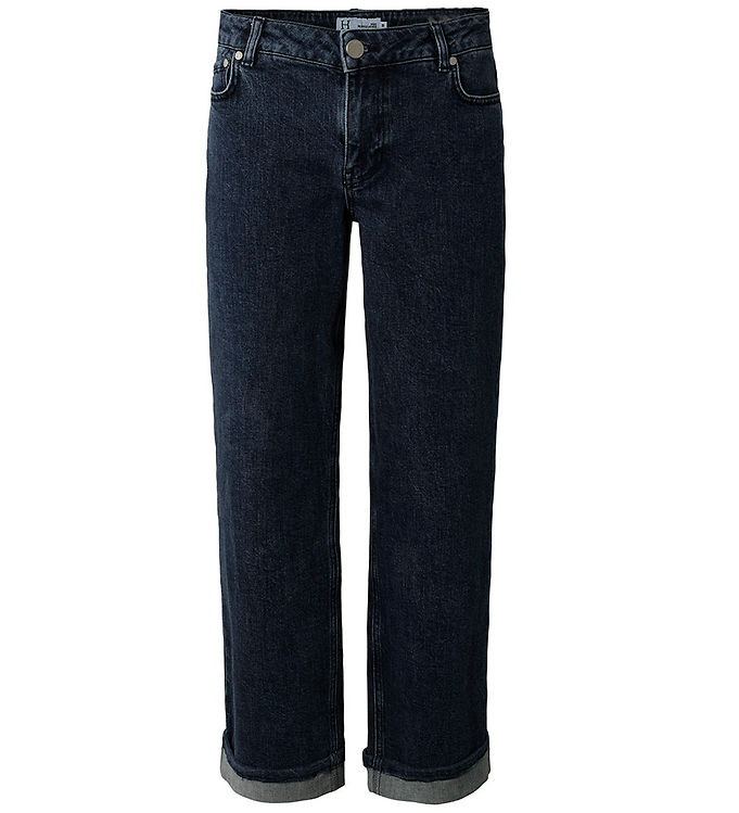 Hound Folded Wide Jeans - Clean Denim