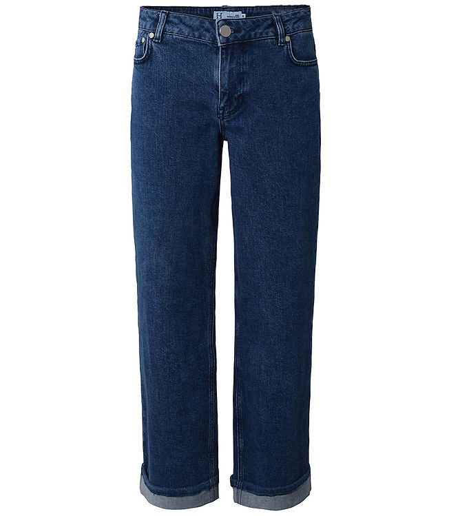 Hound Folded Wide Jeans - Dark Blue Used