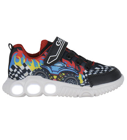 Geox Blinkesko - J Wroom - Sort/Rød Geox Blinkesko - J Wroom - Sort/Rød