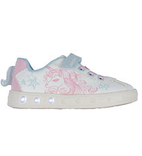 Geox Blinkesko - J Skylin - Hvid/Pink Geox Blinkesko - J Skylin - Hvid/Pink