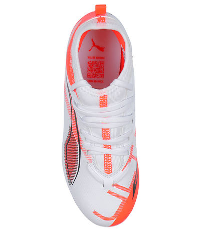 Puma Fodboldstøvler - Ultra 5 Match FG/AG Jr - Hvid/Sort/Glowing