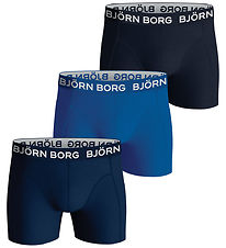 Björn Borg Boxershorts - 3-pak - Blå Björn Borg Boxershorts - 3-pak - Blå