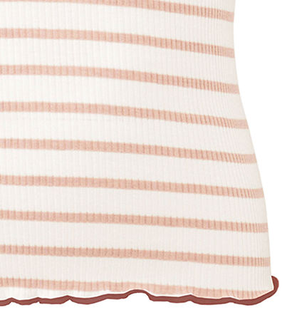 Minimalisma T-shirt - Rib - Silke/Bomuld - Blomst - Sweet Stripe
