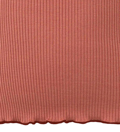 Minimalisma T-shirt - Rib - Silke/Bomuld - Blomst - Antique Red/