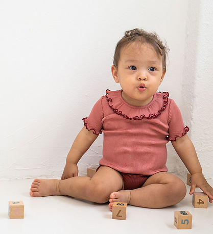 Minimalisma Bodysuit k/æ - Rib - Silk/Cotton - Antique Red