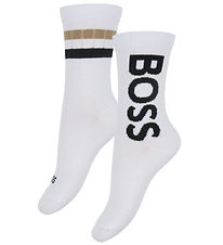 BOSS Strømper - 2-pak - Hvid m. Sort BOSS Strømper - 2-pak - Hvid m. Sort