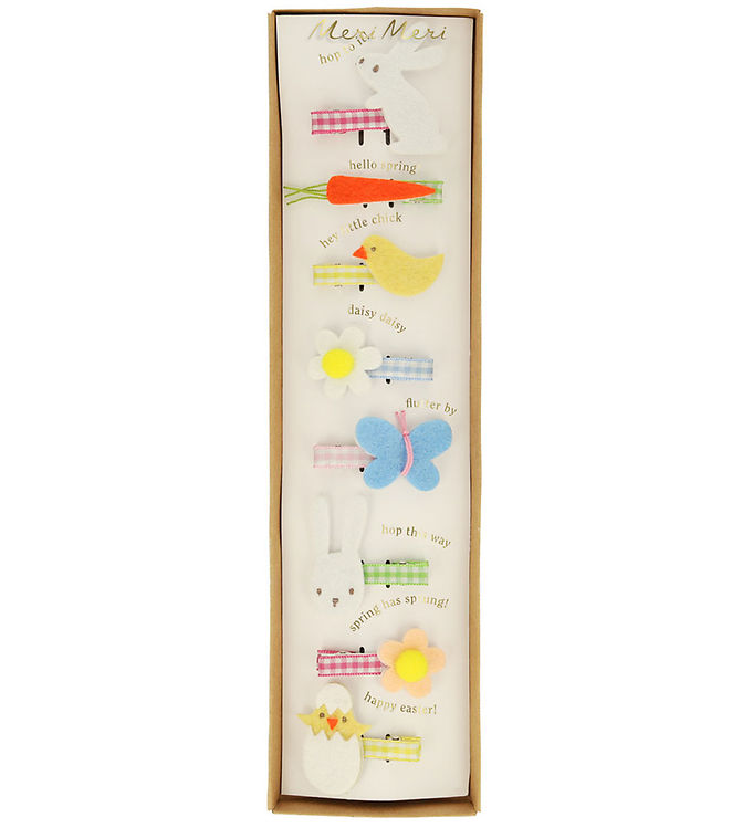 Meri Meri Hårspænder - 8-pak - 5 cm - Easter