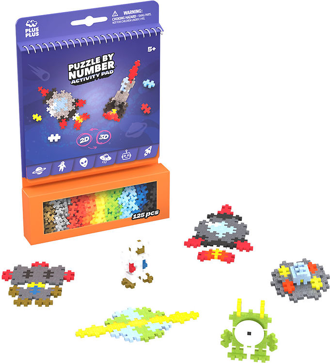 Plus-Plus Aktivitetssæt - Puzzle By Number - 125 stk. - Rummet