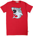 DYR-Cph T-shirt - Dyrgrowl - Rød m. Hvidhaj