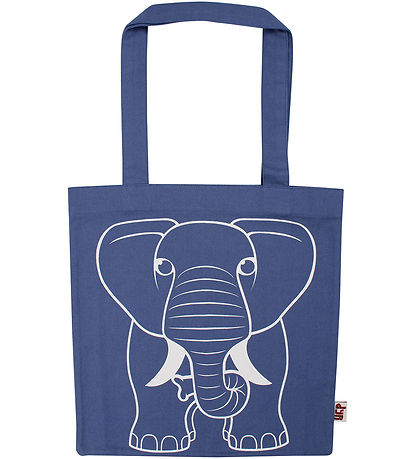 DYR-Cph Shopper - Dyrshopper - Dusty Blue m. Elefant