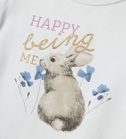 Name It Bluse - NmfScarlett - Bright White m. Print Name It Bluse - NmfScarlett - Bright White m. Print