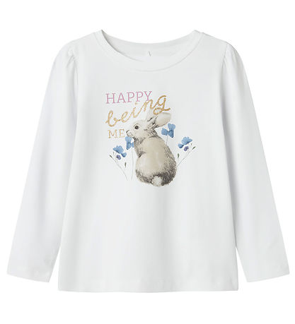 Name It Bluse - NmfScarlett - Bright White m. Print Name It Bluse - NmfScarlett - Bright White m. Print