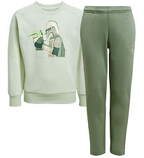 adidas Performance Træningssæt - LK Sw Mndo Jog - Lingrn/Cybemt adidas Performance Træningssæt - LK Sw Mndo Jog - Lingrn/Cybemt