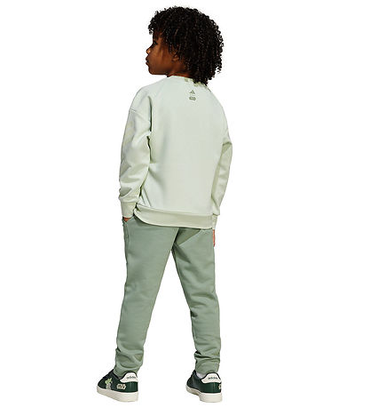 adidas Performance Træningssæt - LK Sw Mndo Jog - Lingrn/Cybemt adidas Performance Træningssæt - LK Sw Mndo Jog - Lingrn/Cybemt