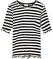 Mads Nørgaard T-shirt - Rib - Tuviana - Black/Vanilla Ice Mads Nørgaard T-shirt - Rib - Tuviana - Black/Vanilla Ice