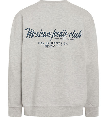 Grunt Sweatshirt - GrAlsjo - Gråmeleret m. Print Grunt Sweatshirt - GrAlsjo - Gråmeleret m. Print